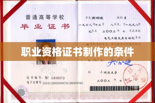 复兴职业资格证书制作的条件
