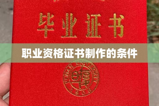 复兴职业资格证书制作的条件