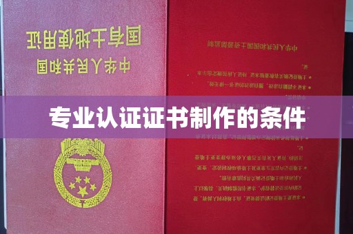 复兴专业认证证书制作的条件